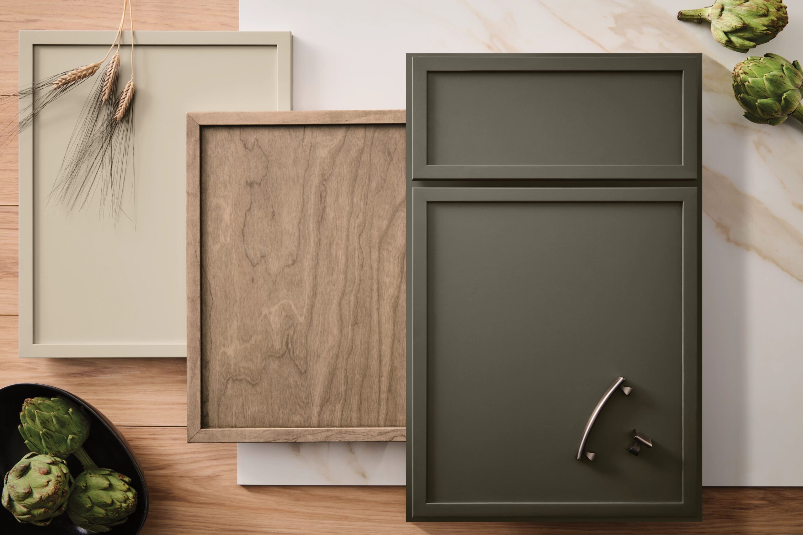 (Gold) Apollo in Succulent, Cavern, and Peppercorn on cherry