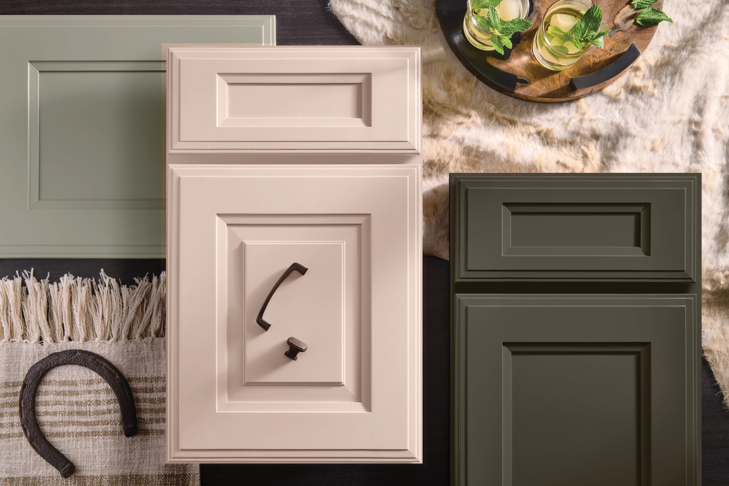 (Gold) Middleton in Hydrangea, Celeste, and Petal on maple